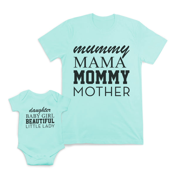Mom and Baby Matching Outfits Mummy Mama Mommy Baby Beautiful Lady Cotton