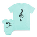 Mom and Baby Matching Outfits Small Key Music Note Musical Cotton