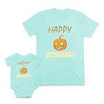Mom and Baby Matching Outfits Happy Halloween Pumpkin Scary Cotton