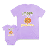 Mom and Baby Matching Outfits Happy Halloween Pumpkin Scary Cotton