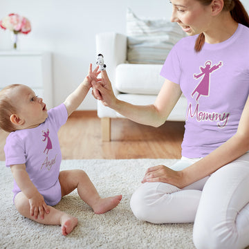 Mom and Baby Matching Outfits Angels Girls Mommy Cotton