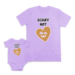 Mom and Baby Matching Outfits Scary Cute Hot Heart Cotton