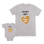 Mom and Baby Matching Outfits Scary Cute Hot Heart Cotton