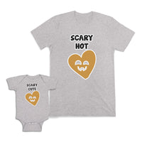 Mom and Baby Matching Outfits Scary Cute Hot Heart Cotton