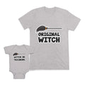 Mom and Baby Matching Outfits Witch in Training Broom Original Broomstick Cotton