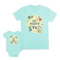 Mom and Baby Matching Outfits Like Mom Flowers Birds like Daughter Cotton