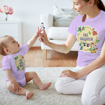 Mom and Baby Matching Outfits Like Mom Flowers Birds like Daughter Cotton