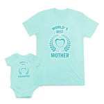 Mom and Baby Matching Outfits Worlds Best Daughter Mother Love Leaves Cotton