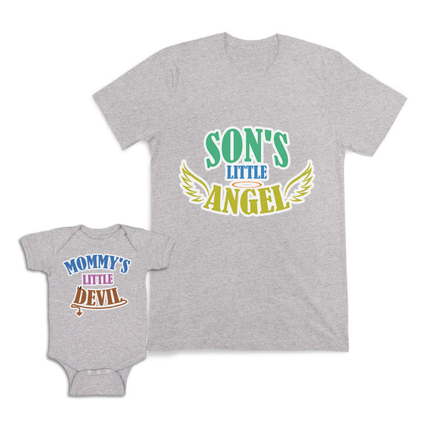 Mom and Baby Matching Outfits Mommy's Devil Horn Arrow Angel Wings Cotton