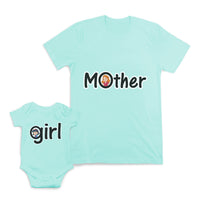 Mom and Baby Matching Outfits Mother Woman Girl Love Cotton