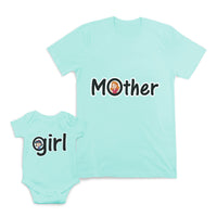 Mom and Baby Matching Outfits Mother Woman Girl Love Cotton