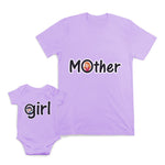 Mom and Baby Matching Outfits Mother Woman Girl Love Cotton