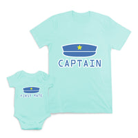 Mom and Baby Matching Outfits First Mate Cap Captain Cotton
