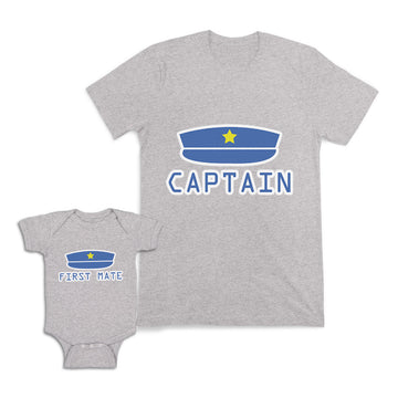 Mom and Baby Matching Outfits First Mate Cap Captain Cotton