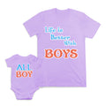 Mom and Baby Matching Outfits Life Is Better with Boys All Boy Character Cotton