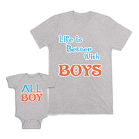 Mom and Baby Matching Outfits Life Is Better with Boys All Boy Character Cotton
