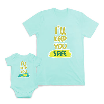 Mom and Baby Matching Outfits I Will Keep You Wild I Will Keep You Safe Cotton