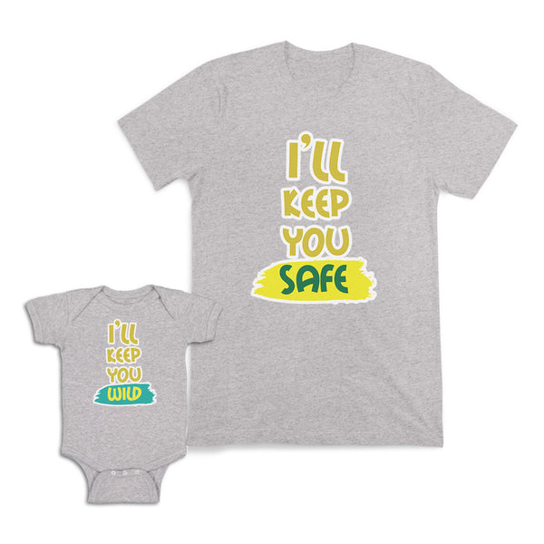 Mom and Baby Matching Outfits I Will Keep You Wild I Will Keep You Safe Cotton