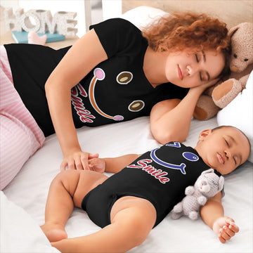 Mom and Baby Matching Outfits Yoga Mommy Flower Baby Cotton