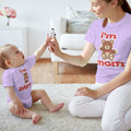 Mom and Baby Matching Outfits I Am Mom Baby Teddy Bear Heart Cotton
