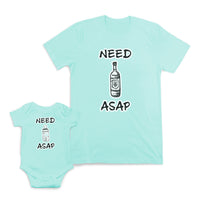 Mom and Baby Matching Outfits Need as Soon as Possible Beer Milk Bottle Cotton