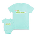 Mom and Baby Matching Outfits Mama Heart Love Little Cotton