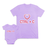 Mom and Baby Matching Outfits Control C Copy Plus v Option Heart Cotton