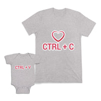 Mom and Baby Matching Outfits Control C Copy Plus v Option Heart Cotton