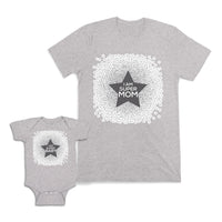 Mom and Baby Matching Outfits I Am Super Mom Baby Star Cotton