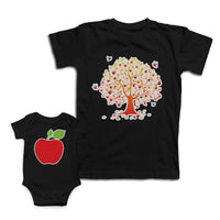 Apple Red Fruit Tree with Birds