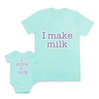 Mom and Baby Matching Outfits I Make Milk I Drink Her Cotton