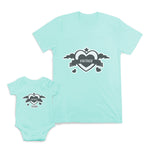 Mom and Baby Matching Outfits Mother Lover Heart Star Cotton