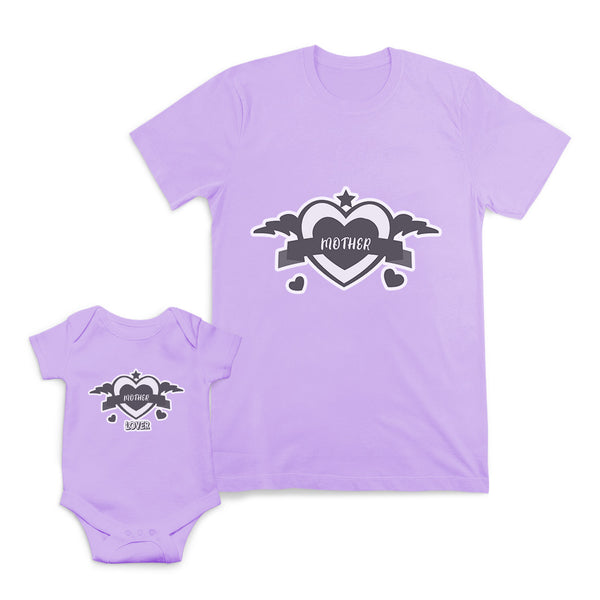Mom and Baby Matching Outfits Mother Lover Heart Star Cotton