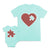 Mom and Baby Matching Outfits Jigsaw Puzzle Love Heart Cotton