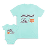 Mom and Baby Matching Outfits Mama Baby Fox Animal Cotton