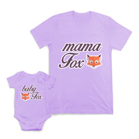 Mom and Baby Matching Outfits Mama Baby Fox Animal Cotton