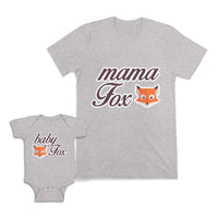 Mom and Baby Matching Outfits Mama Baby Fox Animal Cotton