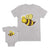 Mom and Baby Matching Outfits Smiling Honey Bee with Crown Insects Cotton