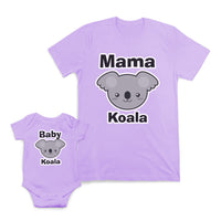 Mom and Baby Matching Outfits Mama Baby Koala Cotton