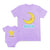 Mom and Baby Matching Outfits Moon Star Smiling Cotton