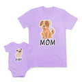 Mom and Baby Matching Outfits Mom Dog Baby Pug Animal Cotton