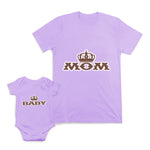 Mom and Baby Matching Outfits Mom Baby Crown Cotton