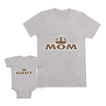 Mom and Baby Matching Outfits Mom Baby Crown Cotton