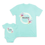 Mom and Baby Matching Outfits Mama Baby Flowers Mom Cotton
