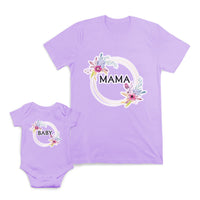 Mom and Baby Matching Outfits Mama Baby Flowers Mom Cotton