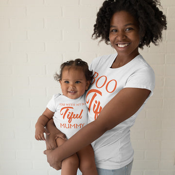 Mom and Baby Matching Outfits Here with My Beautiful Mummy Cotton