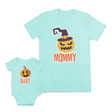 Mom and Baby Matching Outfits Mommy Baby Scary Pumpkin Halloween Cotton