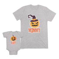 Mommy Baby Scary Pumpkin Halloween