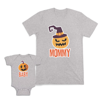 Mom and Baby Matching Outfits Mommy Baby Scary Pumpkin Halloween Cotton