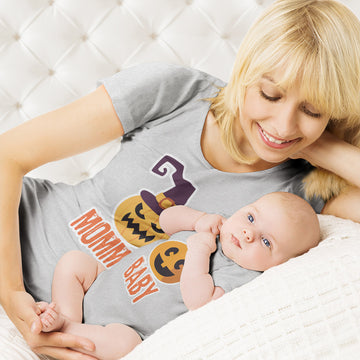 Mom and Baby Matching Outfits Mommy Baby Scary Pumpkin Halloween Cotton